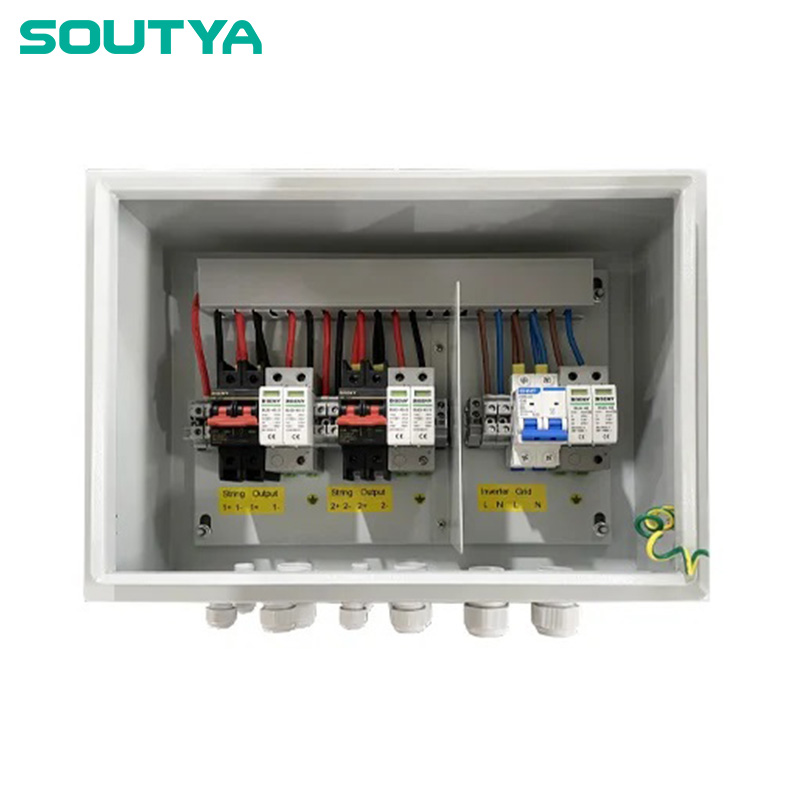 Kothak Combiner DC + AC 600V 1000V 2 ing 2 kothak Ngarep